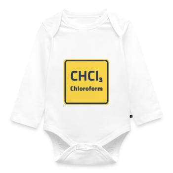 Ironie Horror Funny Chemiker Chemie Narkosemittel - Baby Bio-Langarm-Body - Weiß - Vorne