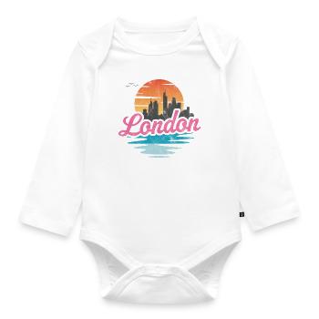 London City - Organic Longsleeve Baby Bodysuit - white - Front