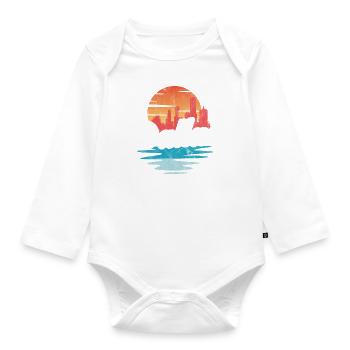 Dallas - Baby Bio-Langarm-Body - Weiß - Vorne