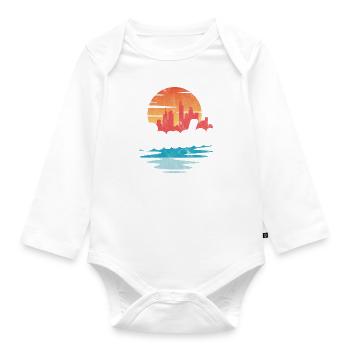 London City - Organic Longsleeve Baby Bodysuit - white - Front
