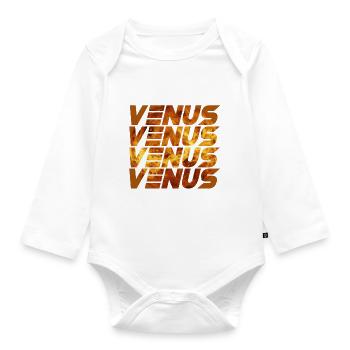 Venus Design - Organic Longsleeve Baby Bodysuit - white - Front