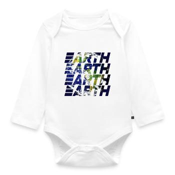 Conception de la Terre - Body Bébé bio manches longues - blanc - Devant