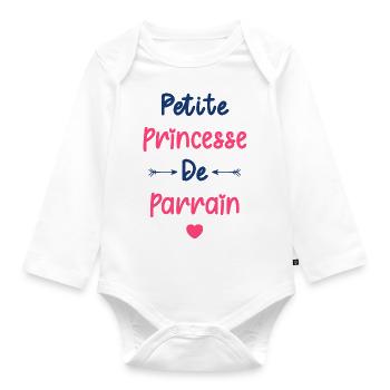 Petite princesse de parrain - Body Bébé bio manches longues - blanc - Devant