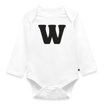 W - Organic Longsleeve Baby Bodysuit - white - Front