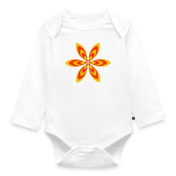 Graphic - graphic pattern - geometric pattern - Organic Longsleeve Baby Bodysuit - white - Front
