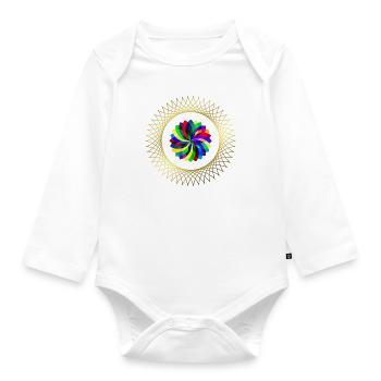 Graphic - graphic pattern - geometric pattern - Organic Longsleeve Baby Bodysuit - white - Front