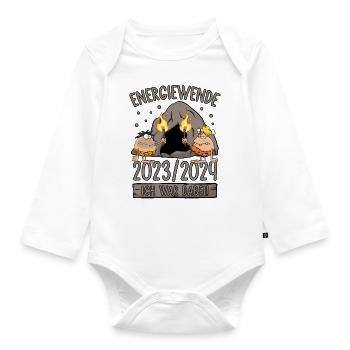 Energiewende 2023/2024 - Ich war dabei - Steinzeit - Baby Bio-Langarm-Body - Weiß - Vorne