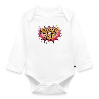 Super Lierre - Body Bébé bio manches longues - blanc - Devant