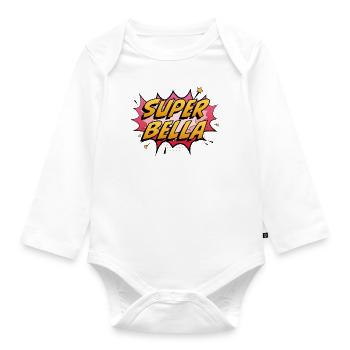 Super Bella - Body Bébé bio manches longues - blanc - Devant