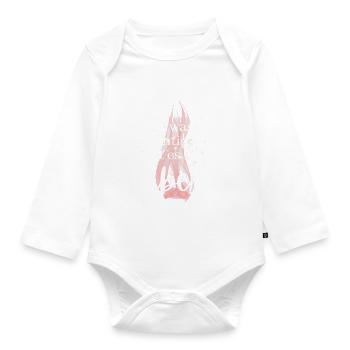 POSITIVE EINSTELLUNG MINDSET Motivation - Baby Bio-Langarm-Body - Weiß - Vorne