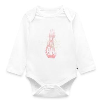 POSITIVE EINSTELLUNG MINDSET Motivation - Baby Bio-Langarm-Body - Weiß - Vorne