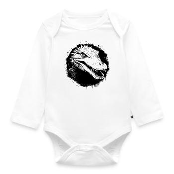 Alligator - Organic Longsleeve Baby Bodysuit - white - Front