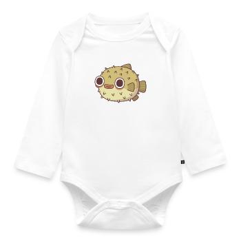 Poisson globe mignon - Body Bébé bio manches longues - blanc - Devant