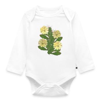 Cactus - Cactus flowers - Flora - Africa - Organic Longsleeve Baby Bodysuit - white - Front