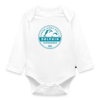 Dolphin Experience - Good Vibes Only - Organic Longsleeve Baby Bodysuit - white - Front