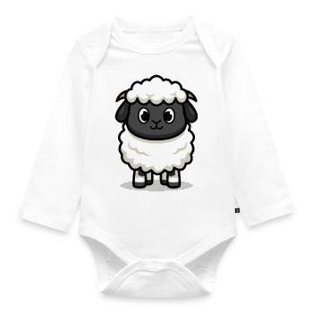 Sweet lamb - Organic Longsleeve Baby Bodysuit - white - Front