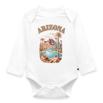 ARIZONA desert - Organic Longsleeve Baby Bodysuit - white - Front