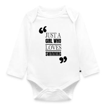 tired quote cool coffee cup coffeebean latte - Baby Bio-Langarm-Body - Weiß - Vorne