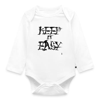 Restez simple - Body Bébé bio manches longues - blanc - Devant