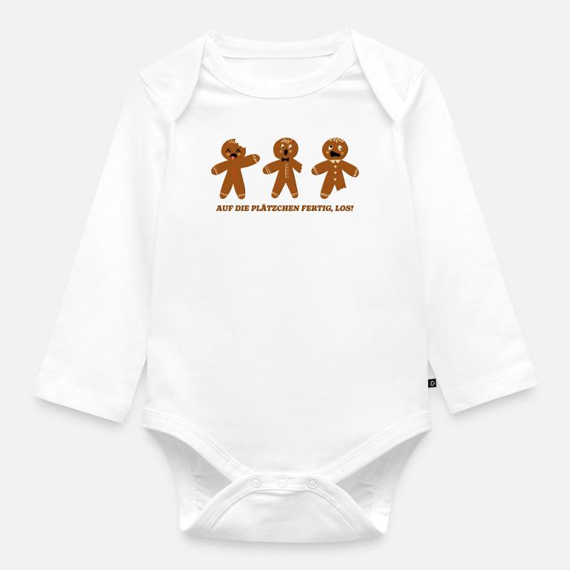 À vos marques, prêts, partez ! - Body Bébé bio manches longues - blanc