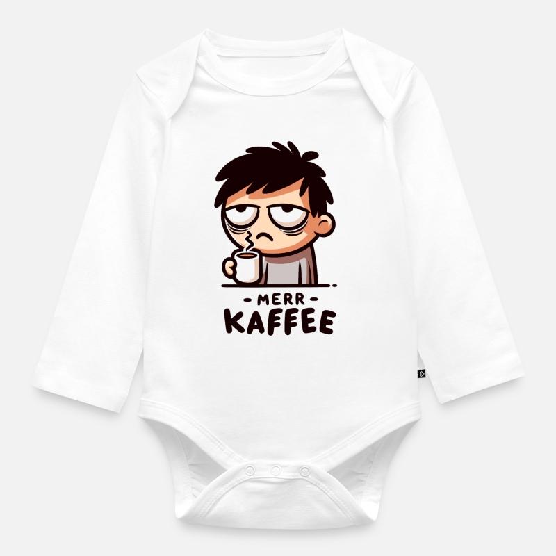 Amateurs de café - Body Bébé bio manches longues - blanc
