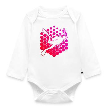Men's Diver Free Dive Scuba Diving Scuba Diver - Organic Longsleeve Baby Bodysuit - white - Front
