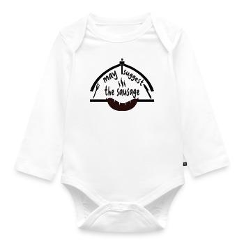 Funny Sausage Humor Design - Body Bébé bio manches longues - blanc - Devant