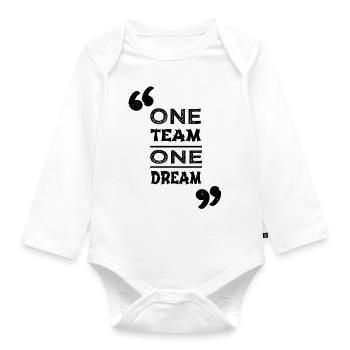 humor birthday present harmonious unity quote - Organic Longsleeve Baby Bodysuit - white - Front