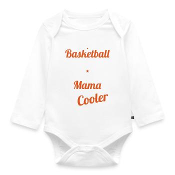 J’ai une maman basketteuse comme une maman normale - Body Bébé bio manches longues - blanc - Devant