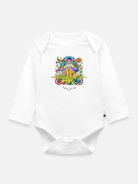 Gute Stimmung - Baby Bio-Langarm-Body - Weiß