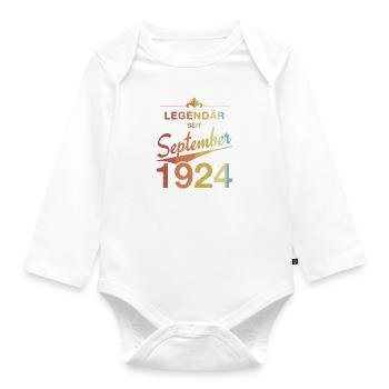 100e anniversaire Légendaire depuis septembre 1924 - Body Bébé bio manches longues - blanc - Devant