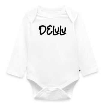 Delulu - Baby Bio-Langarm-Body - Weiß - Vorne