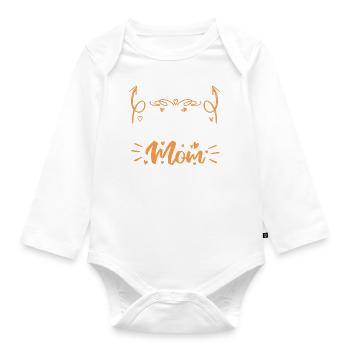 This Is What The World's Greatest Mom Looks Like - Organic Longsleeve Baby Bodysuit - white - Front