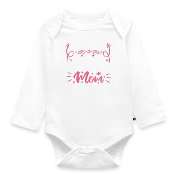 This Is What The World's Greatest Mom Looks Like - Organic Longsleeve Baby Bodysuit - white - Front