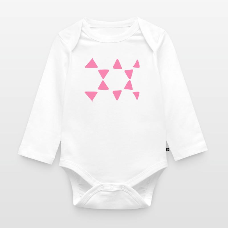 Triangular Pattern Triangular Shapes Organic Longsleeve Baby Bodysuit