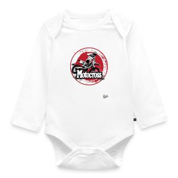 Schlamm-Spritzer und Motocross - Baby Bio-Langarm-Body - Weiß - Vorne