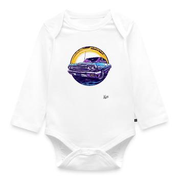 Classic classic car: Lowrider legend - Organic Longsleeve Baby Bodysuit - white - Front