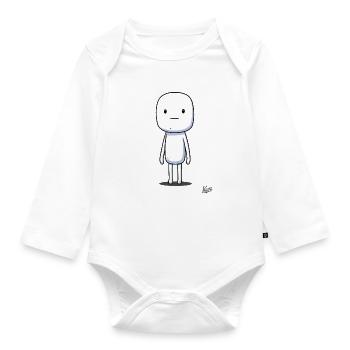 Marshmallow Guy : Le copain allumette - Body Bébé bio manches longues - blanc - Devant