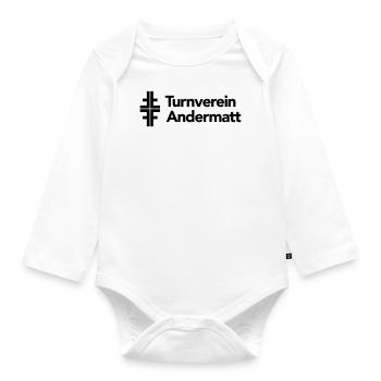 Turnverein Andermatt - Baby Bio-Langarm-Body - Weiß - Vorne
