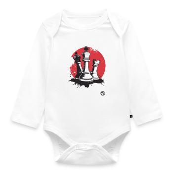 King, Rook and Bishop Chess - Organic Longsleeve Baby Bodysuit - white - Front