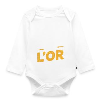 J'ai des mains faites pour l'or - Body Bébé bio manches longues - blanc - Devant