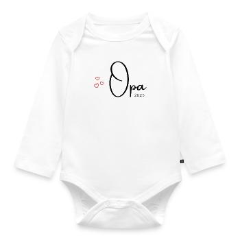 Opa 2025 - Baby Bio-Langarm-Body - Weiß - Vorne