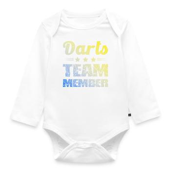 Darts Team - Baby Bio-Langarm-Body - Weiß - Vorne