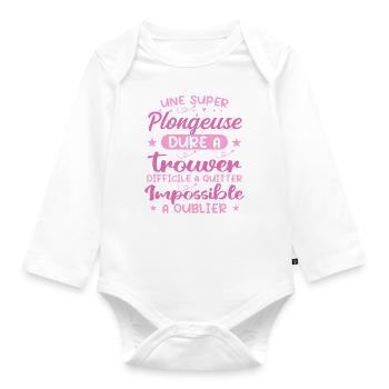 Ein Super Diver - Diver Geschenk - Baby Bio-Langarm-Body - Weiß - Vorne