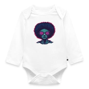 Disco - Organic Longsleeve Baby Bodysuit - white - Front