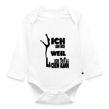 ICH KANN LACHE - Baby Bio-Langarm-Body - Weiß - Vorne