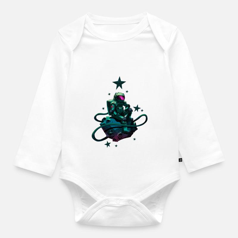 Astro - Body Bébé bio manches longues - blanc