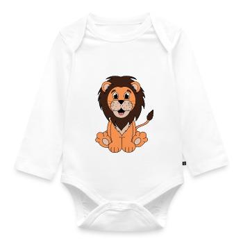 Lion - Body Bébé bio manches longues - blanc - Devant