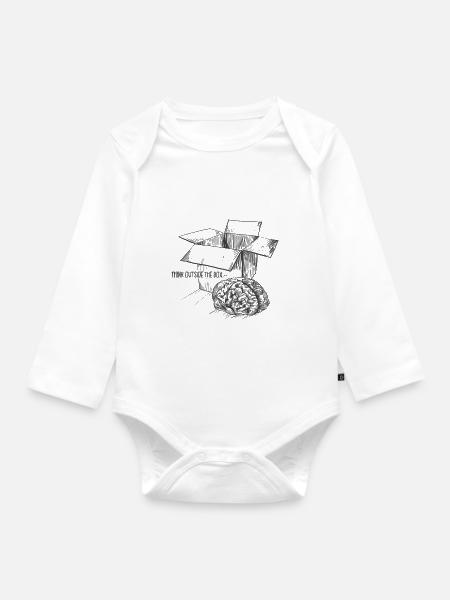 Anders denken - Baby Bio-Langarm-Body - Weiß