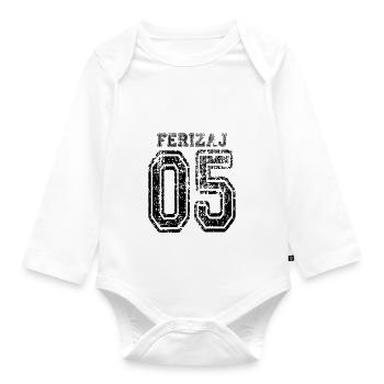 Ferizaj 05 Albaner Kosovaren Design Geschenk - Baby Bio-Langarm-Body - Weiß - Vorne